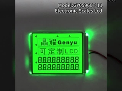 8.0V Customized LCD Panel STN Black Digits Green Backlight For Electronic Scales