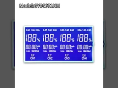 Custom STN Blue LCD 7 Segment Display Negative LCD Display For Charger