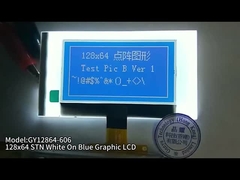 2.15 Inch 128x64 Graphic LCD Screen STN White On Blue 34PIN Soldering FPC