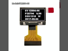 White Graphics 0.96 Inch OLED Display 128*64 Dots 0.5mm 30pin FPC Connector