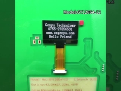 High Contrast 1.54'' OLED Display White Color 128x64 Resolution SPD0301 24pin FPC