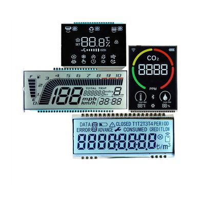 PIN Connector Customized Monochrome Lcd Screen Digital Speedometer Meter Lcd TN HTN FSTN Positive Segment Display