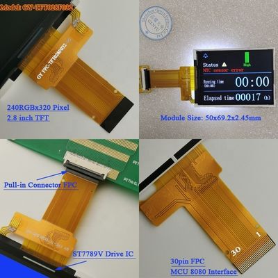 2.4 Inch IPS TFT LCD Display for Medical Devices with ISO9001 Certification and Free Viewing Angle
