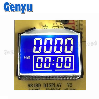 Good price Custom STN Segmented LCD Display Blue Background White Digits For Mixer Machine online