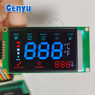 Good price Customized VA LCD Display Blue Digits 7 Segment Screen COB+Zebra 4.5V Supply online