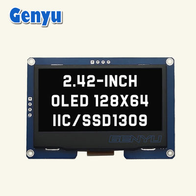 Good price Monochrome 2.42 Inch OLED Display 128x64 Resolution SSD1309 I2C Interface online