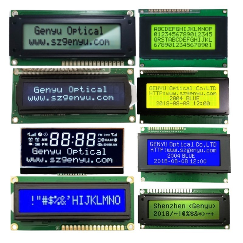 Display Module 1624 Segment Display and Black Background 1601 1602 1604 16x2 2x16 16x4 20x4 ...