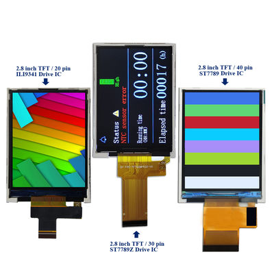 Good price 2.8 Inch TFT IPS LCD Display Device Meter Screen FPC Solder or Connector for FPC Connection online